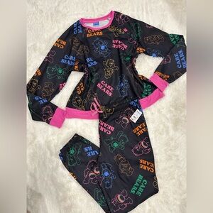 Care Bears Kids Pajama Set - Black with Pink Trim